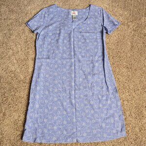 Vintage Shift Dress Womens 10 Lilac White Floral Embroidered Made in USA NWOT